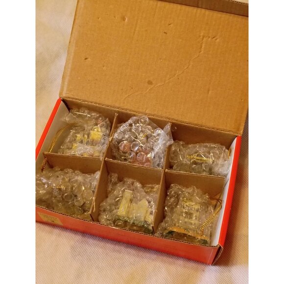 Liberty Falls Christmas Tree Ornament Set 6 Hand Painted L01 Vintage 90s - Picture 10 of 10